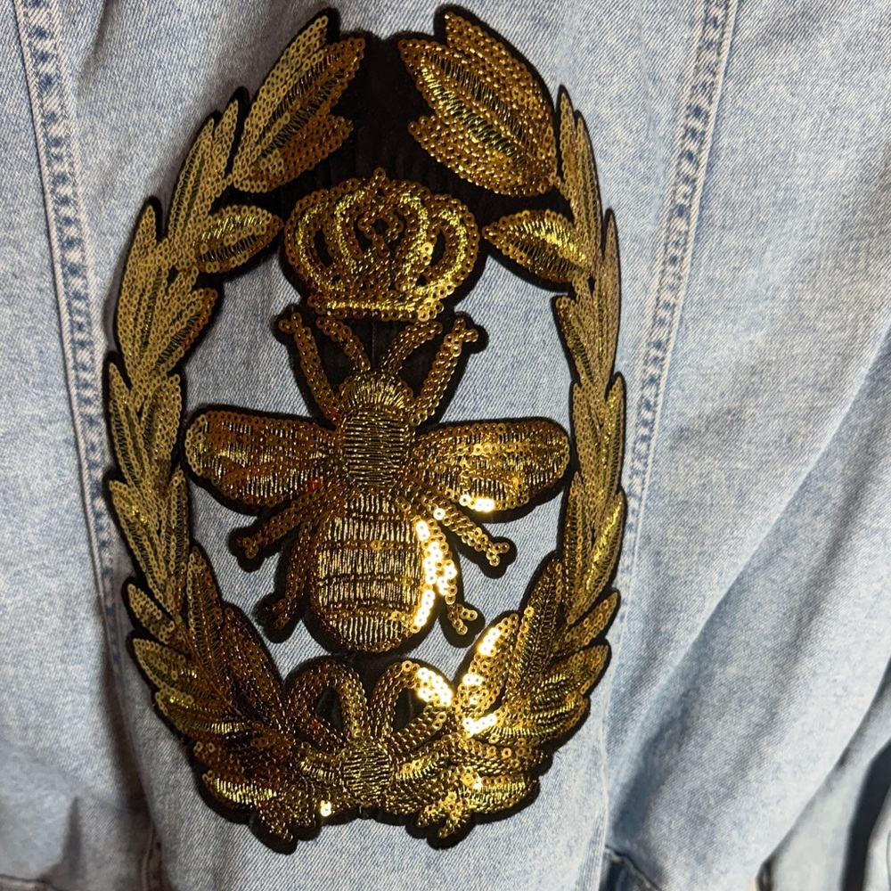 LC Lauren Conrad Light Blue Jean Jacket - Picture 3 of 5